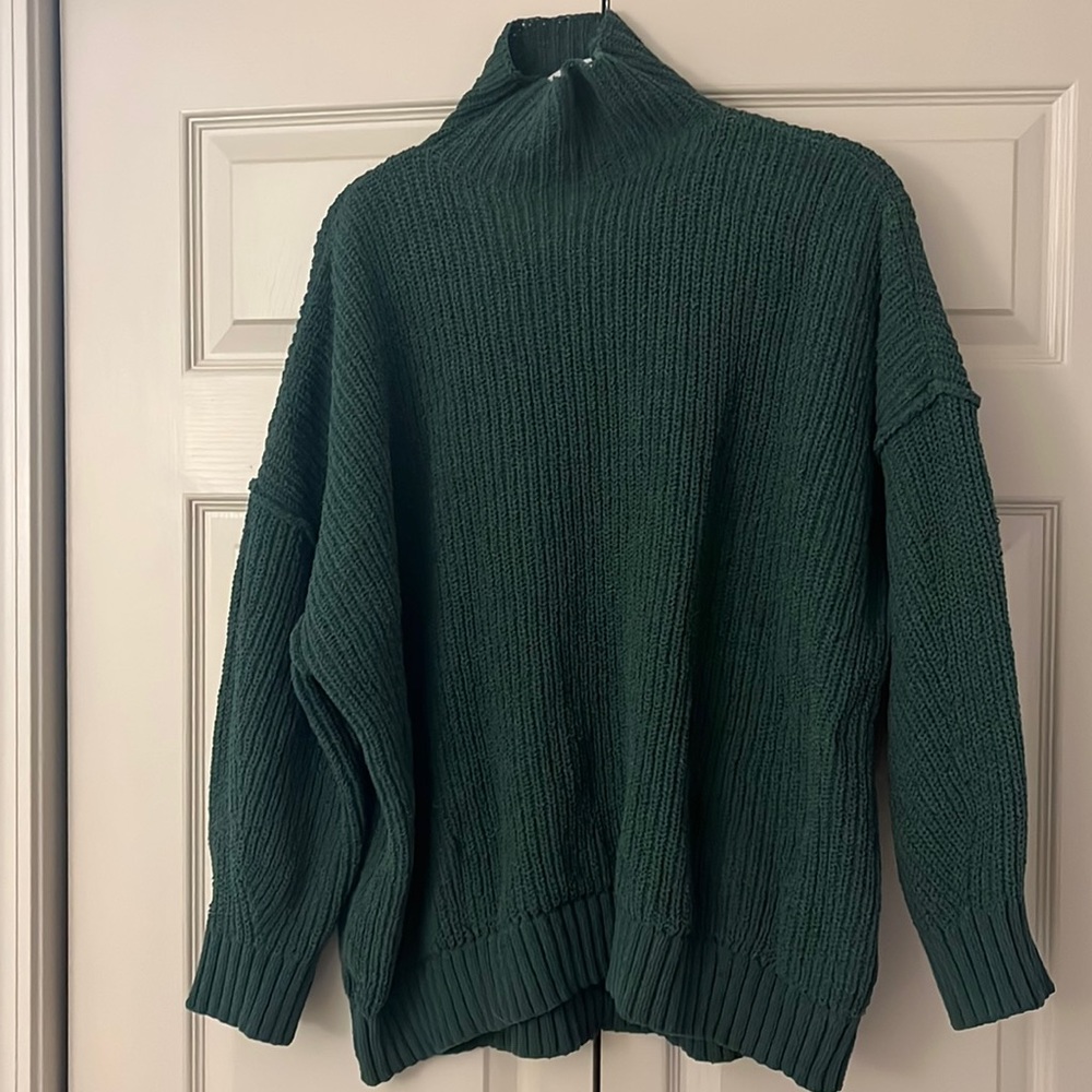 Aerie Green Turtleneck Sweater